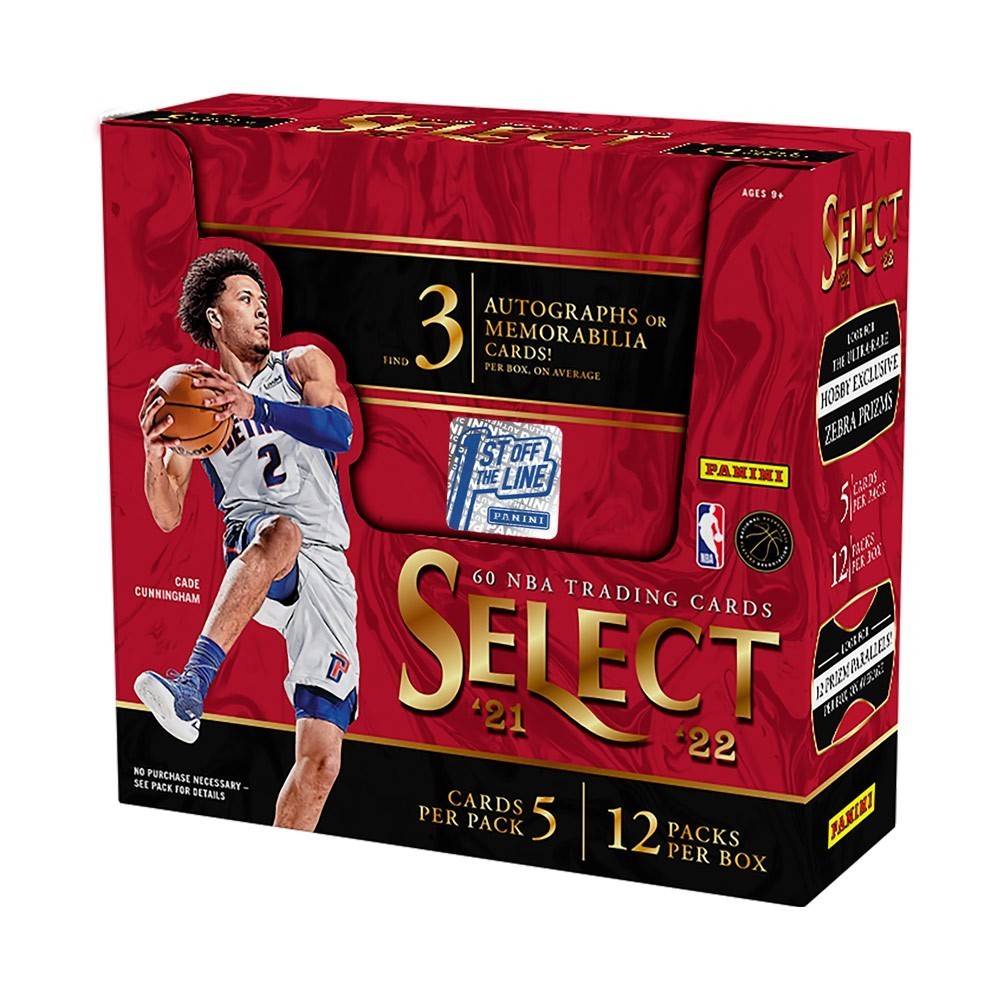 202122 Panini Select Basketball Hobby Box 1st Off The Line Random