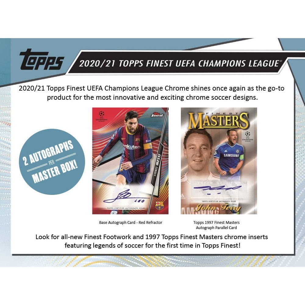 202021 Topps Finest UEFA Champions League Soccer Hobby Box Steel