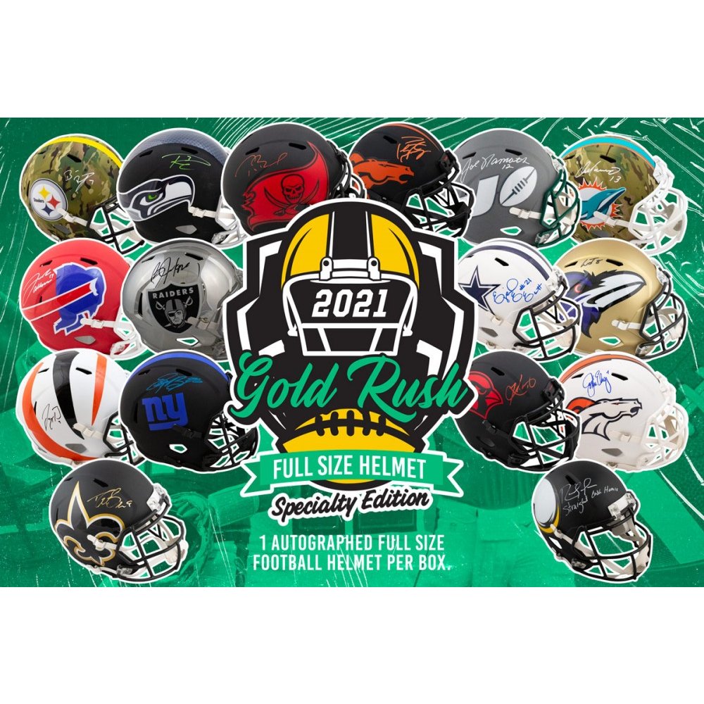 2021 Gold Rush Autographed FullSize Football Helmet Specialty Edition