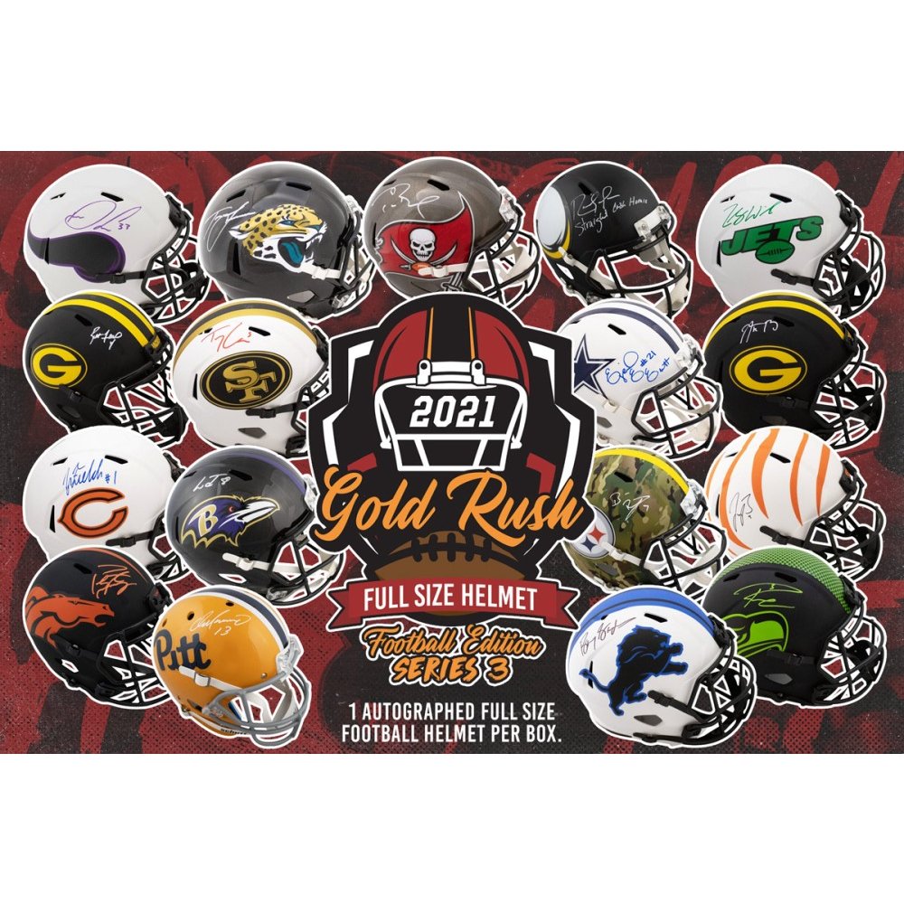 2021 Gold Rush Autographed FullSize Helmet Edition Series 3 4Box Case
