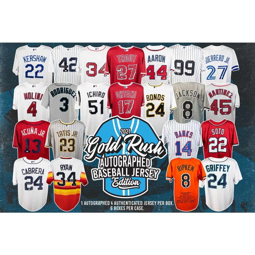 2021 Gold Rush Autographed Baseball Jersey 6-Box Case