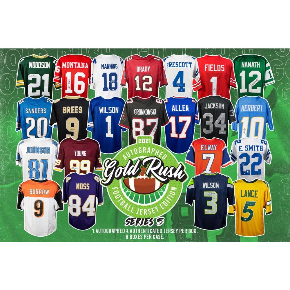 2021 Gold Rush Autographed Football Jersey Edition Series 5 Box