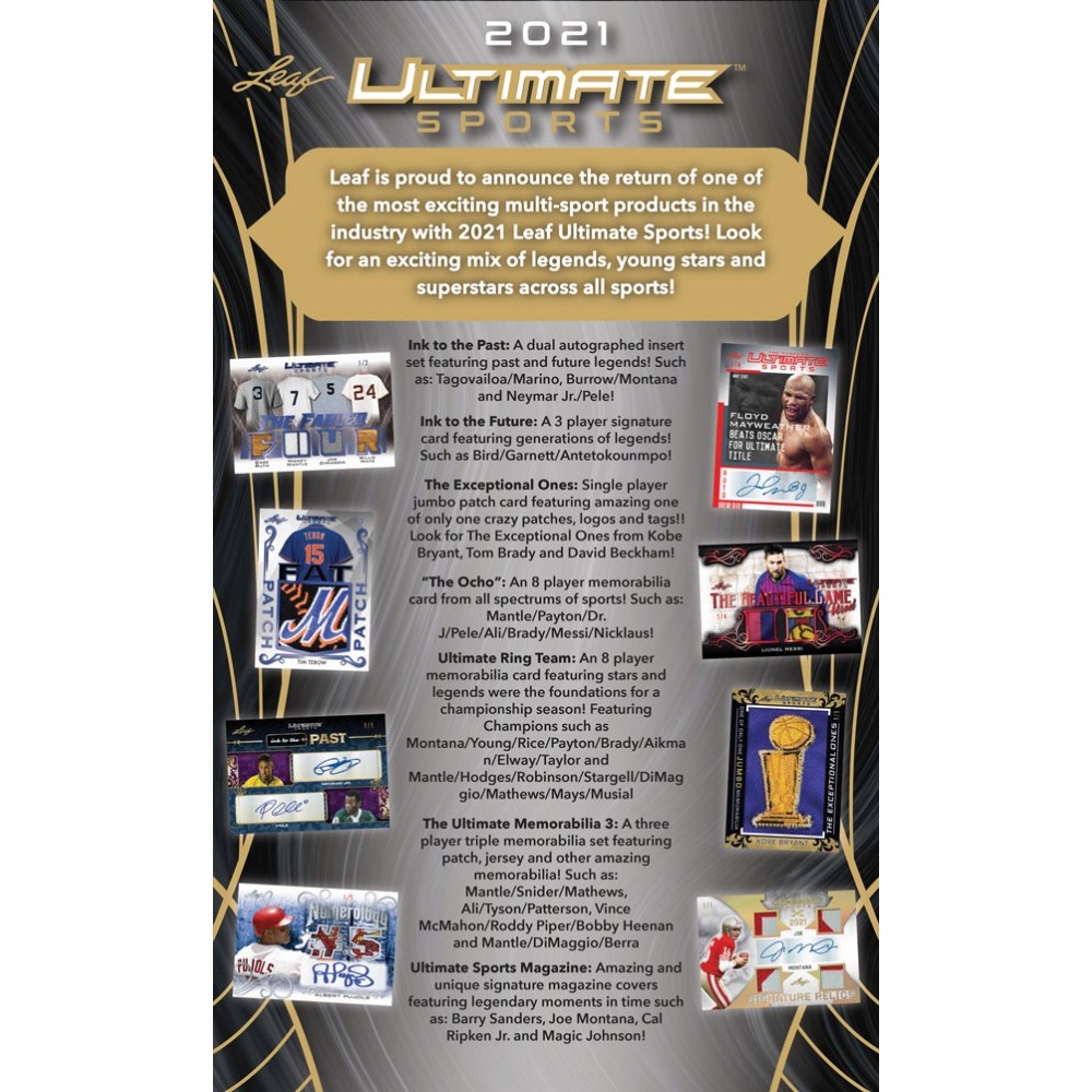 2021 Leaf Ultimate Sports Hobby 10Box Case Steel City Collectibles