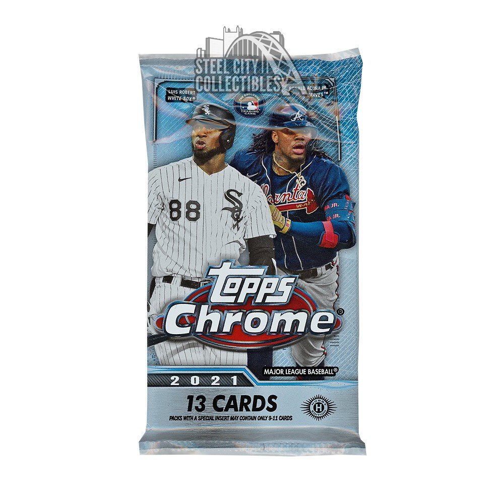 2021 Topps Chrome Baseball HTA Jumbo Hobby Pack Steel City Collectibles