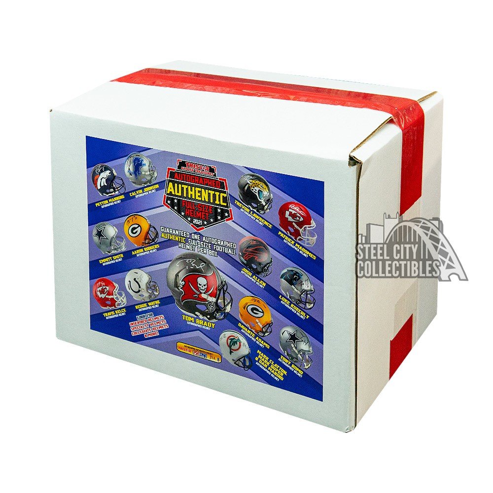 2021 Tristar Hidden Treasures Authentic Autographed Full Size Helmet Box Steel City Collectibles