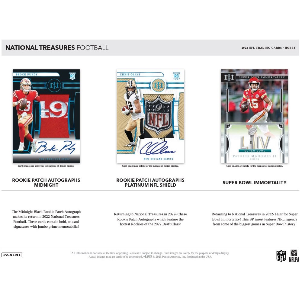 2022 Panini National Treasures Football Hobby 4-Box Case | Steel