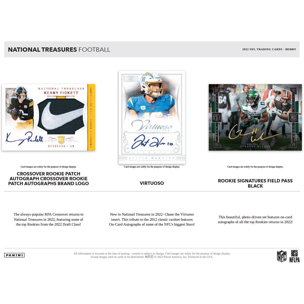 2022 Panini National Treasures Football Hobby Box | Steel City