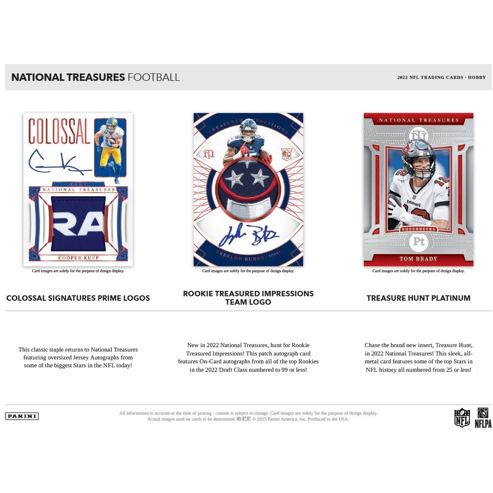 2022 Panini National Treasures Football Hobby Box | Steel City