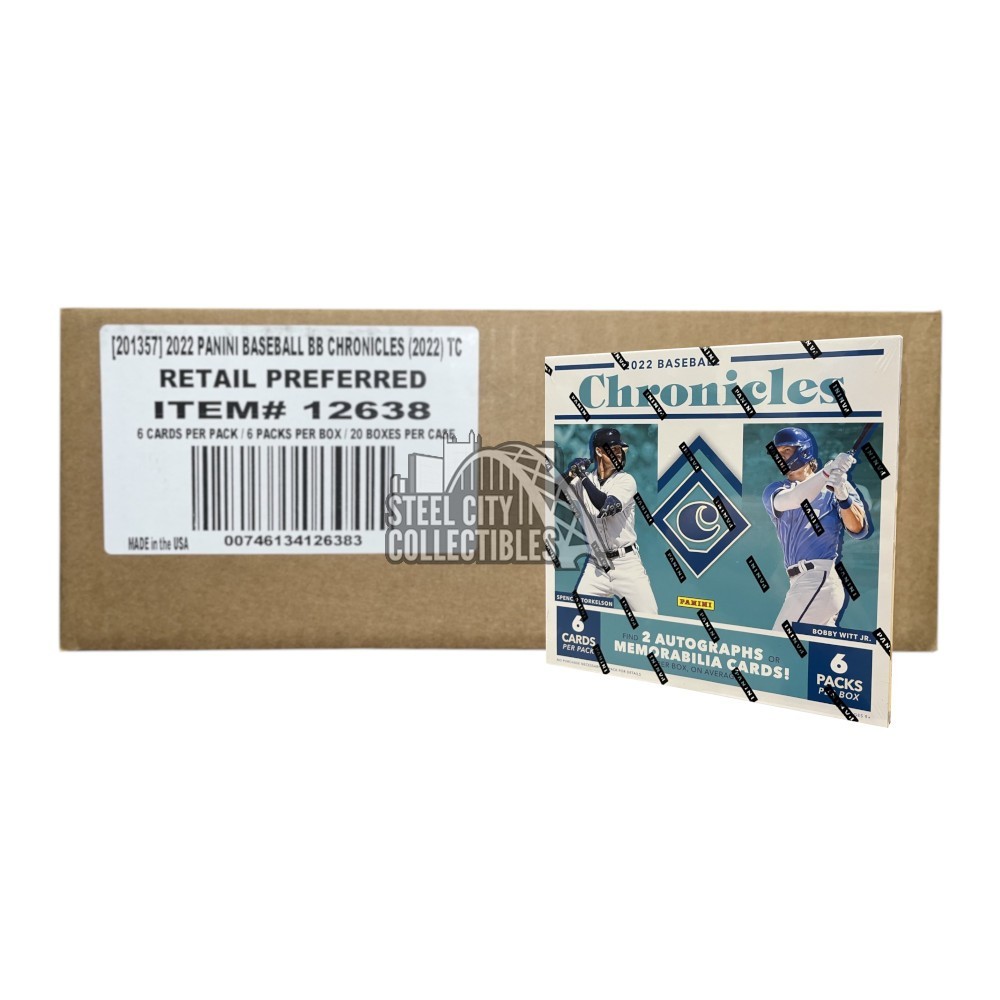 2022 Panini Chronicles Baseball Mega 20Box Case Steel City Collectibles
