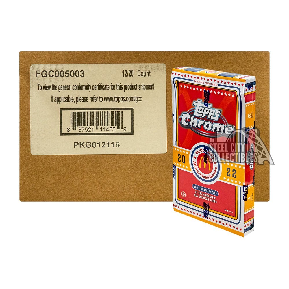 2022-23 Topps Chrome McDonald's All American Basketball Hobby 12-Box Case |  Steel City Collectibles