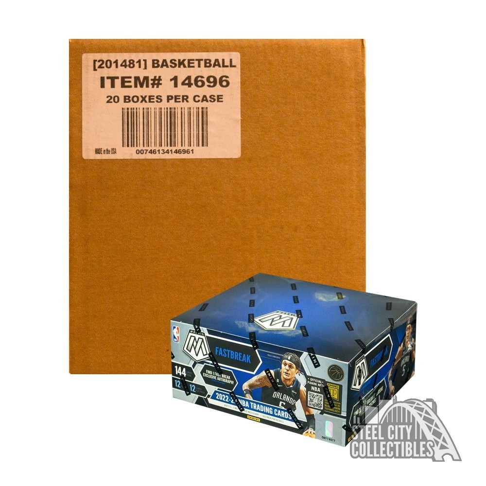 2022 23 Panini Mosaic Basketball Fast Break 20 Box Case Steel City Collectibles 2022 23 Panini Mosaic Basketball Fast Break 20 Box Case Steel City Collectibles