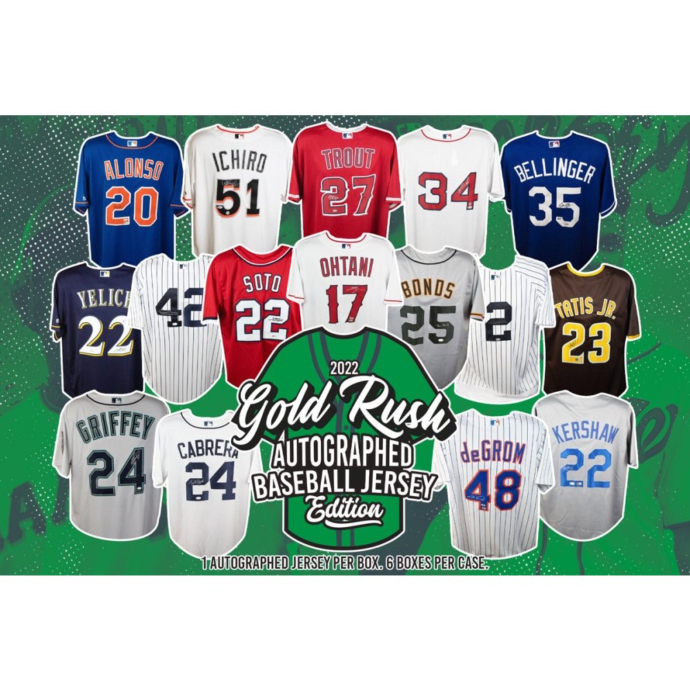 2022 Gold Rush Autographed Baseball Jersey 6-Box Case