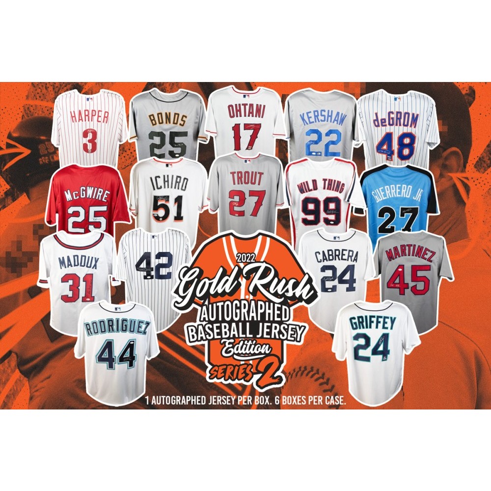 2022 Gold Rush Autographed Baseball Jersey 6-Box Case