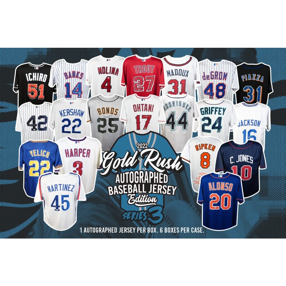 2022 Gold Rush Autographed Baseball Jersey Edition Series 3 Box Steel
