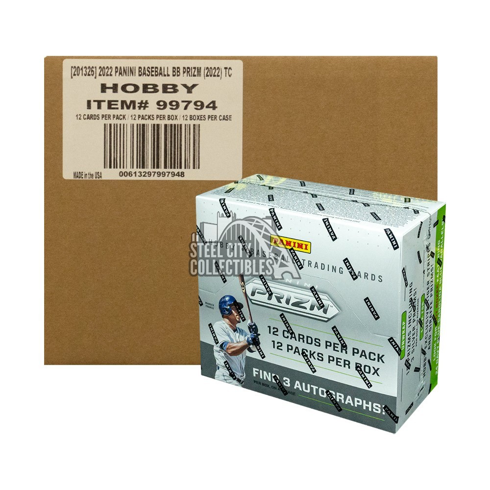 2022 Panini Prizm Baseball Hobby 12Box Case Steel City Collectibles