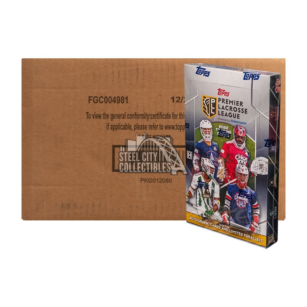 2022 Topps Premier Lacrosse League Hobby 12Box Case Steel City