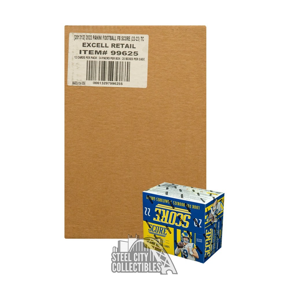 2022 Panini Score Football 24Pack Retail 20Box Case Steel City Collectibles