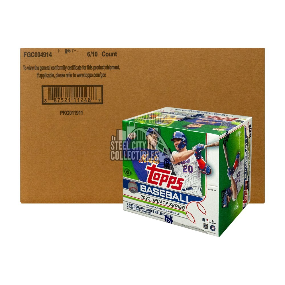 2022 Topps Update Series Baseball Hobby Jumbo 6Box Case Steel City