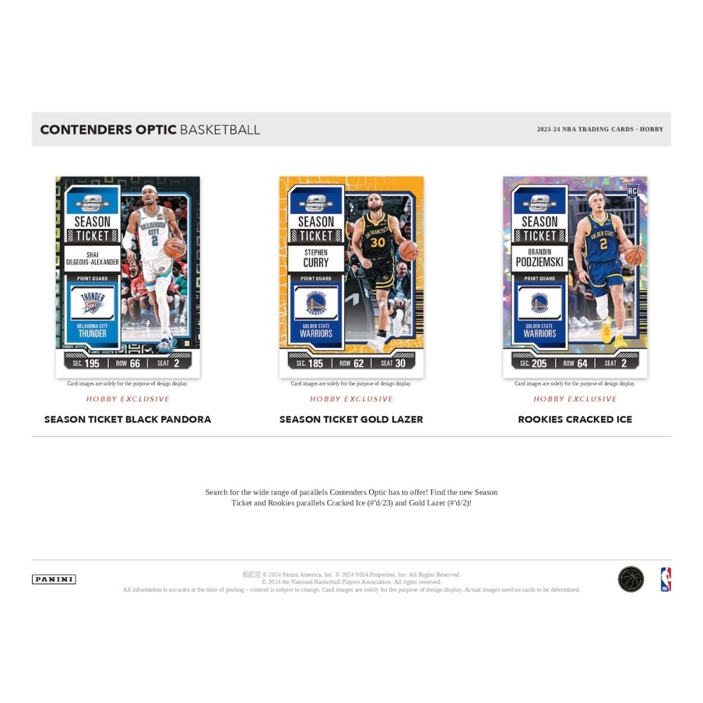 2023-24 Panini Contenders Optic Basketball Hobby Box | Steel City