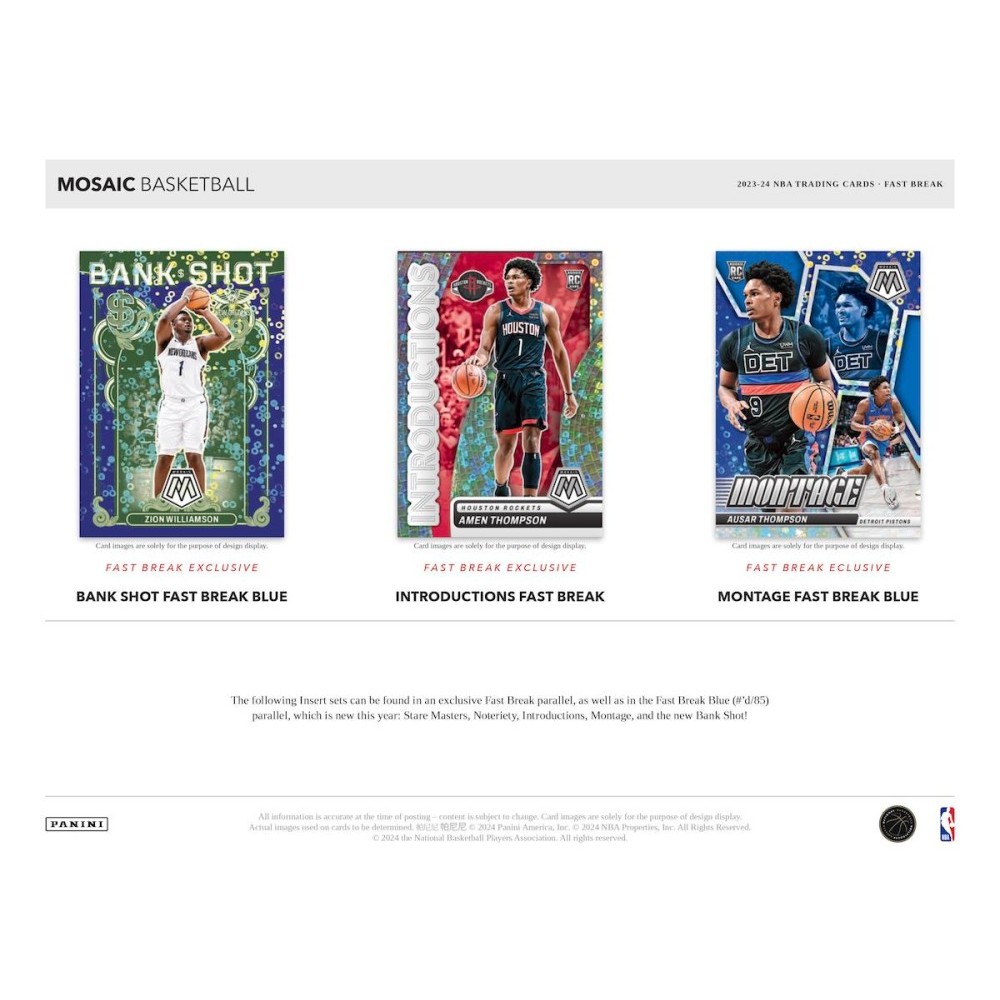 2023-24 Panini Mosaic Basketball Fast Break Box | Steel City