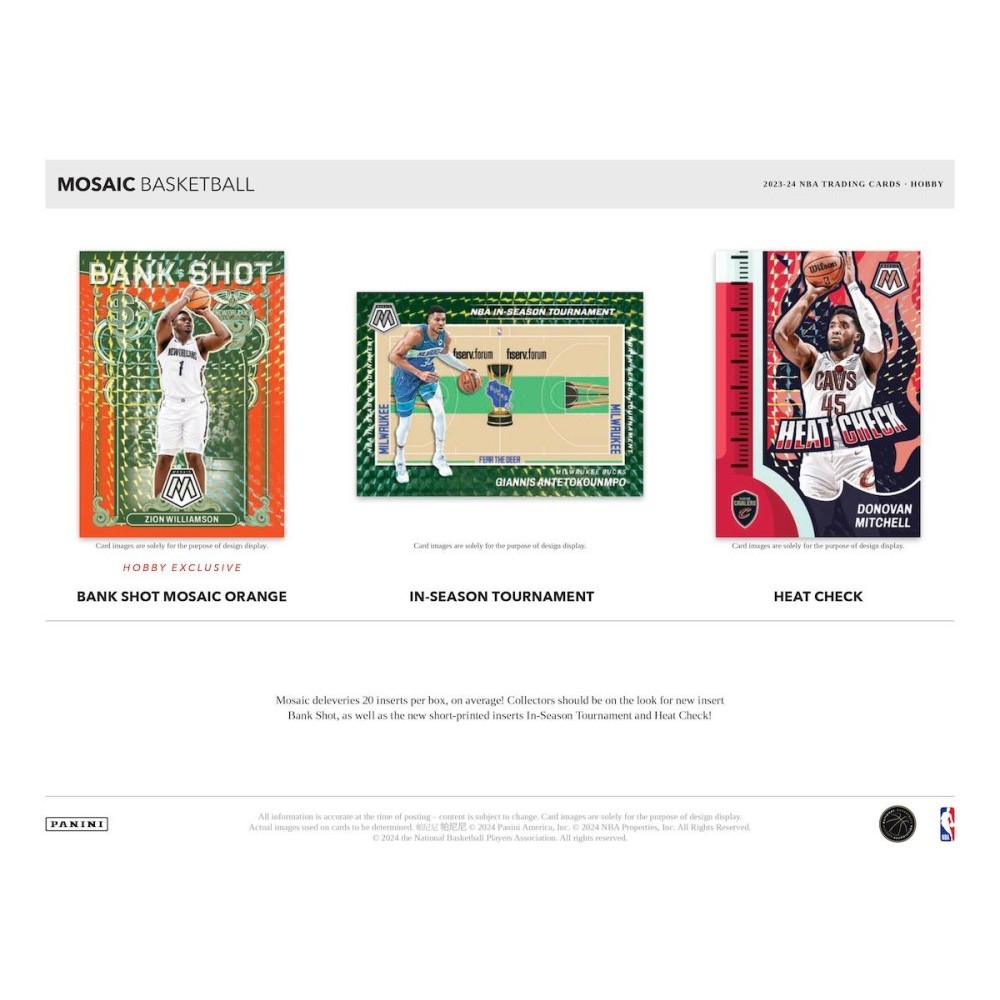 2023-24 Panini Mosaic Basketball Hobby Box | Steel City 2023-24 Panini Mosaic Basketball Hobby Box | Steel City