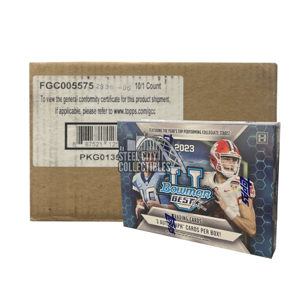 2023 Bowman's Best University Football Delight 10Box Case Steel City
