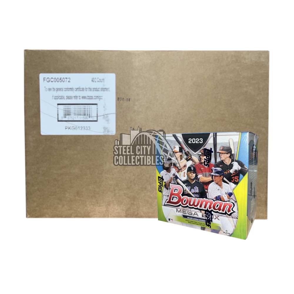 2023 Bowman Baseball Mega 40Box Case Steel City Collectibles