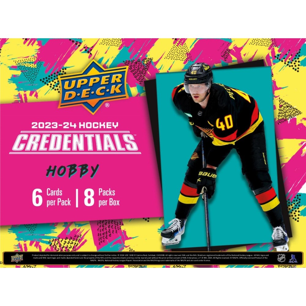 2023-24 Upper Deck Credentials Hockey Hobby 10-Box Case | Steel
