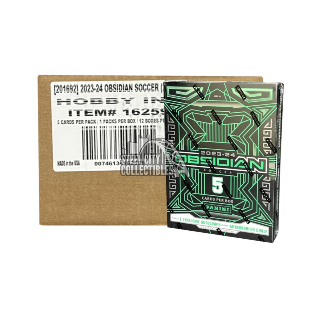 2023-24 Panini Obsidian Soccer Hobby International 12-Box Case | Steel City  Collectibles