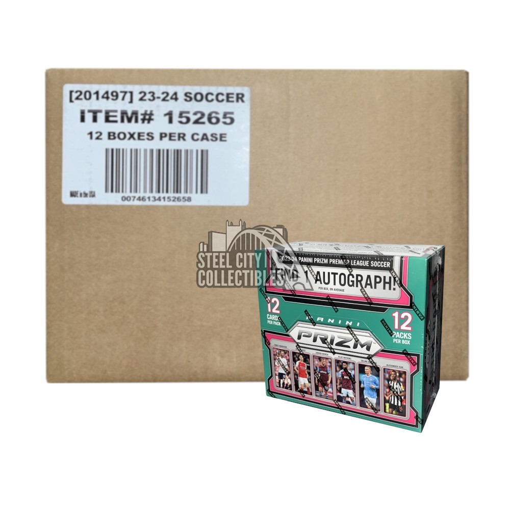 2023-24 Panini Prizm English Premier League Soccer Hobby 12-Box 