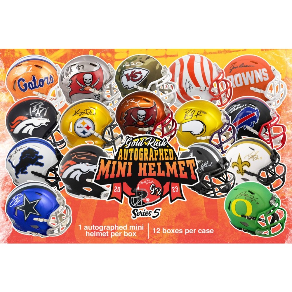 2023 Gold Rush Autographed Mini Helmet Football Edition Series 5 12Box