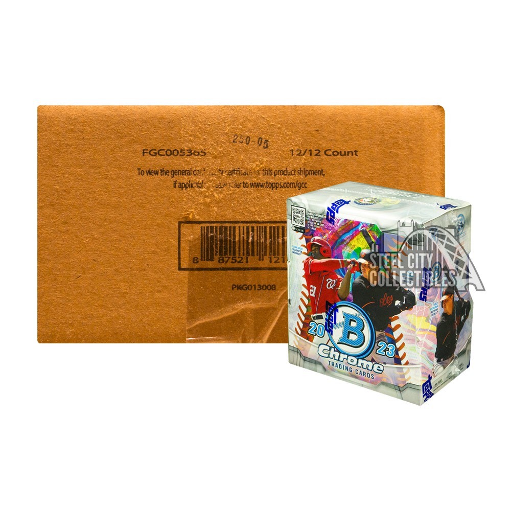 2023 Bowman Chrome Baseball Hobby 12Box Case Steel City Collectibles
