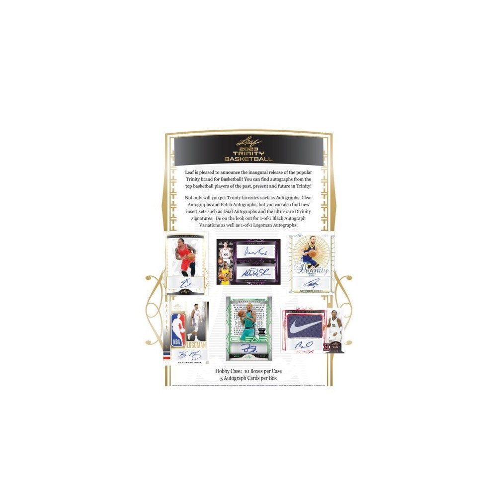 2023 Leaf Trinity Basketball Hobby 2Box Random Hit Group Break 1