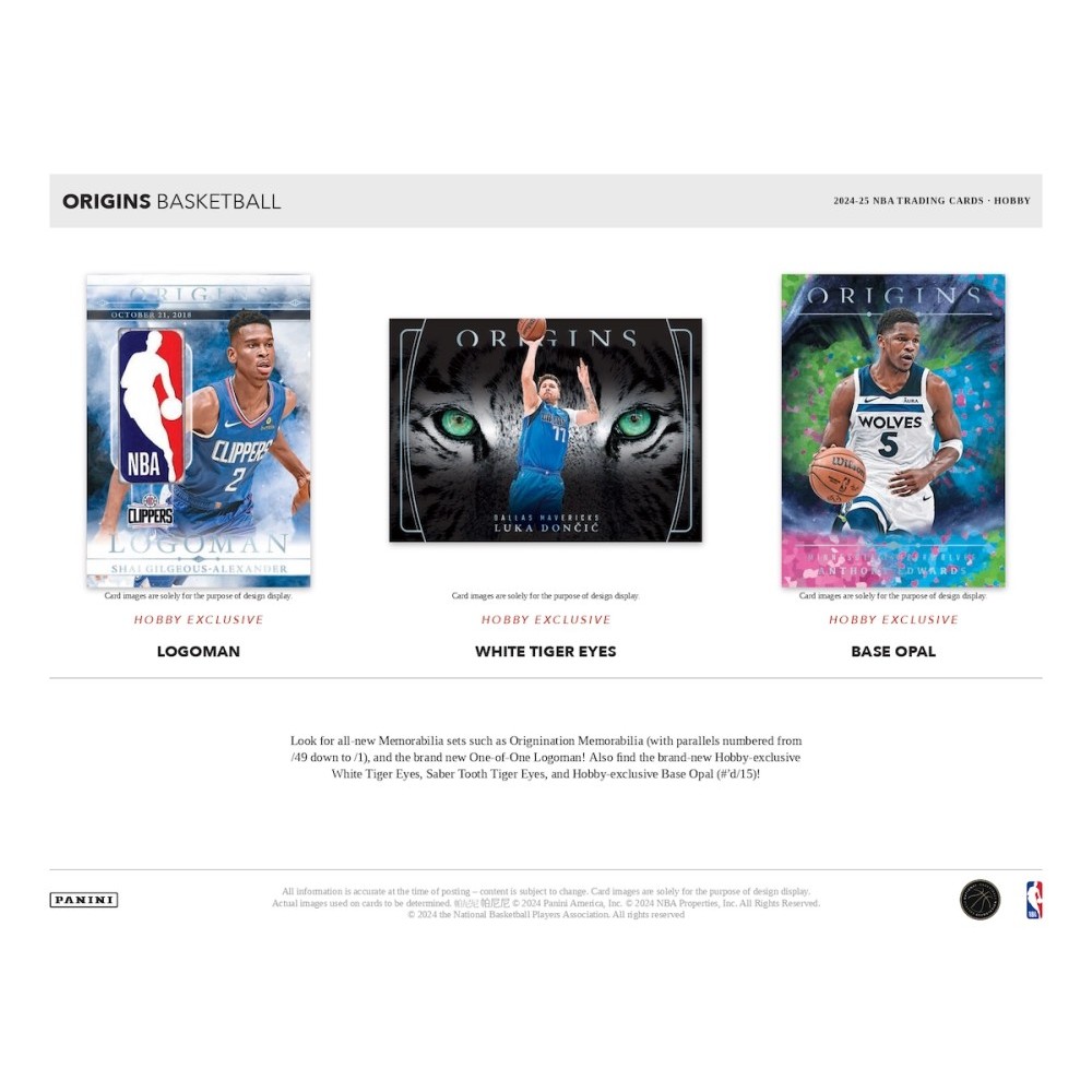 キャム レディッシュ Panini Origins RC 25枚限定 レア！ 2024-25 Panini Origins Basketball Checklist, Team Sets, Box Info