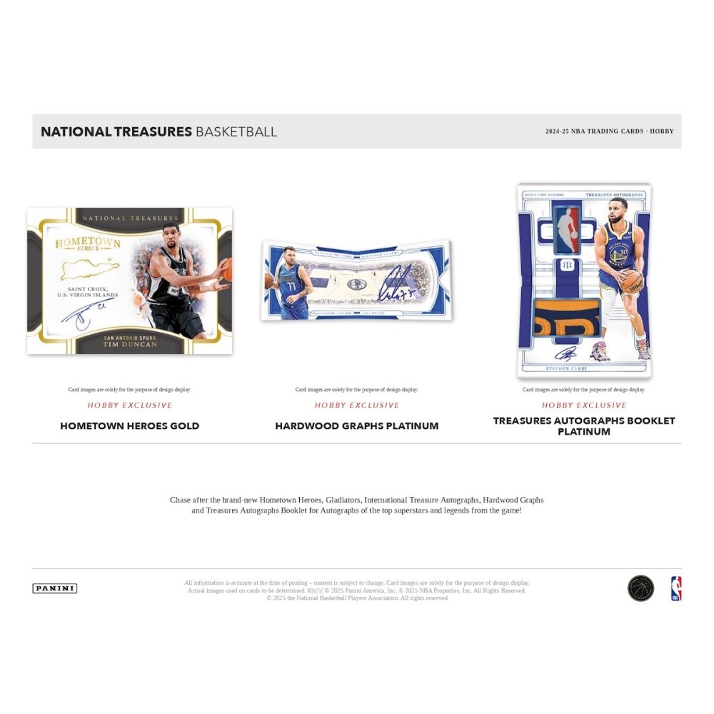 2024-25 Panini National Treasures Basketball Hobby Box | Steel