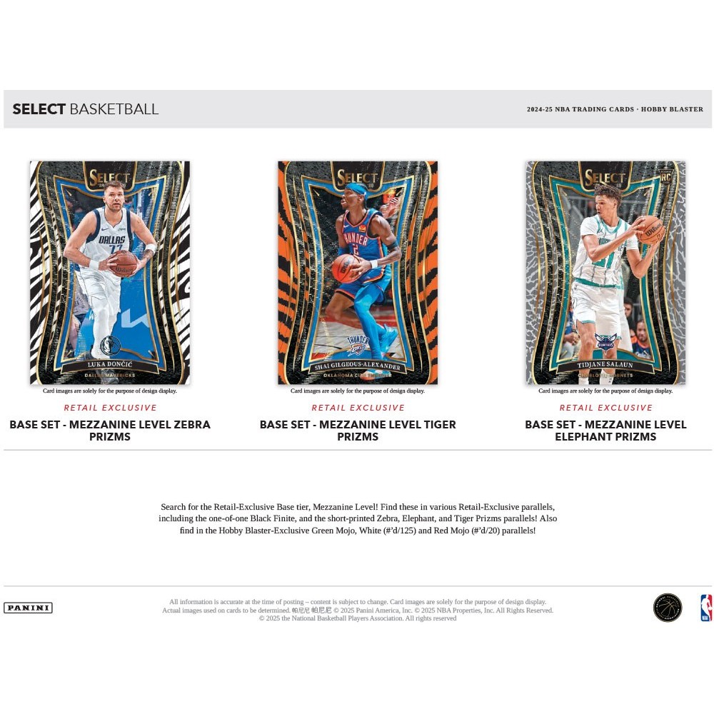 2024-25 Panini Select Basketball Hobby Blaster Box | Steel