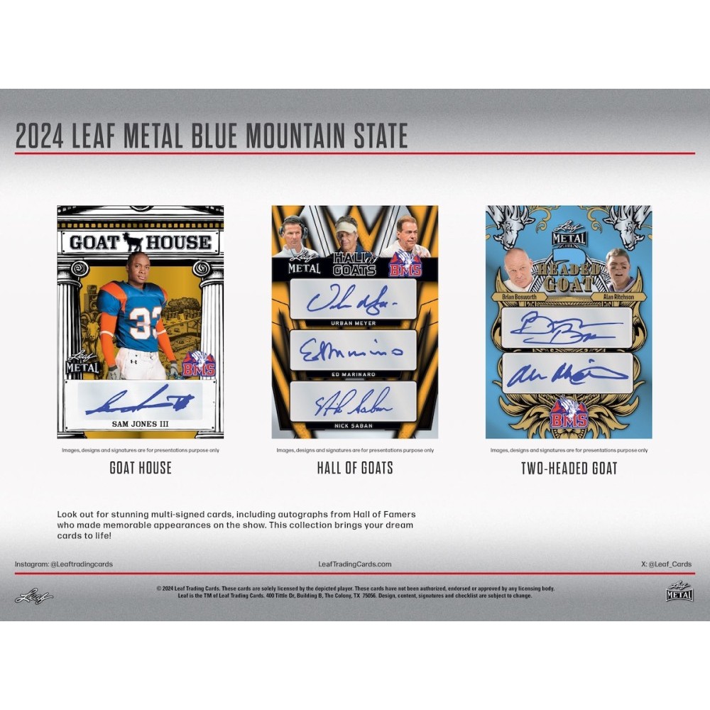 2024 Leaf Metal Blue Mountain State Football Box | Steel City