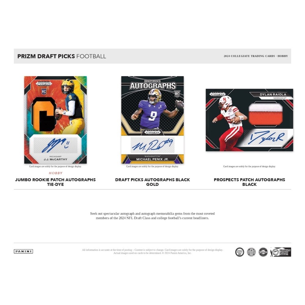 Hobby Box Football Cards 2024 Panini Prizm Draft Picks Football