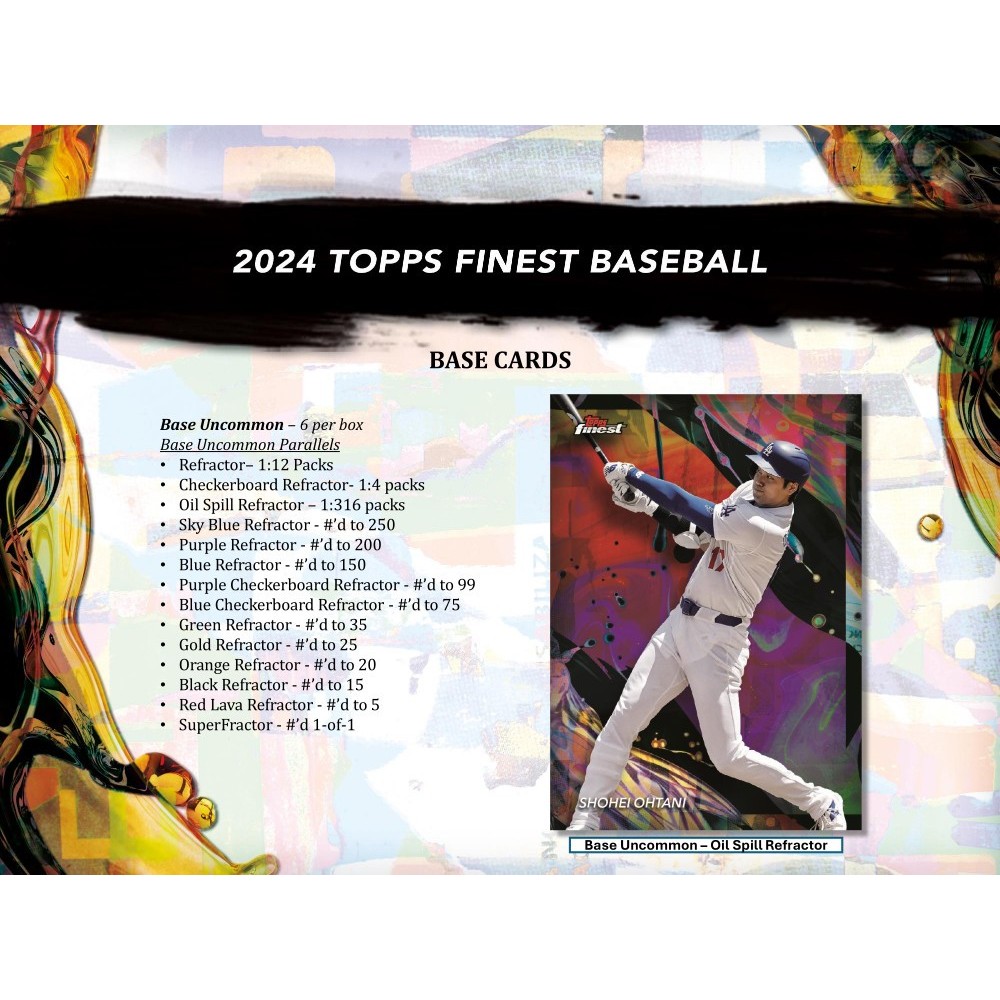 2024 Topps Finest Baseball Hobby Box | Steel City Collectibles