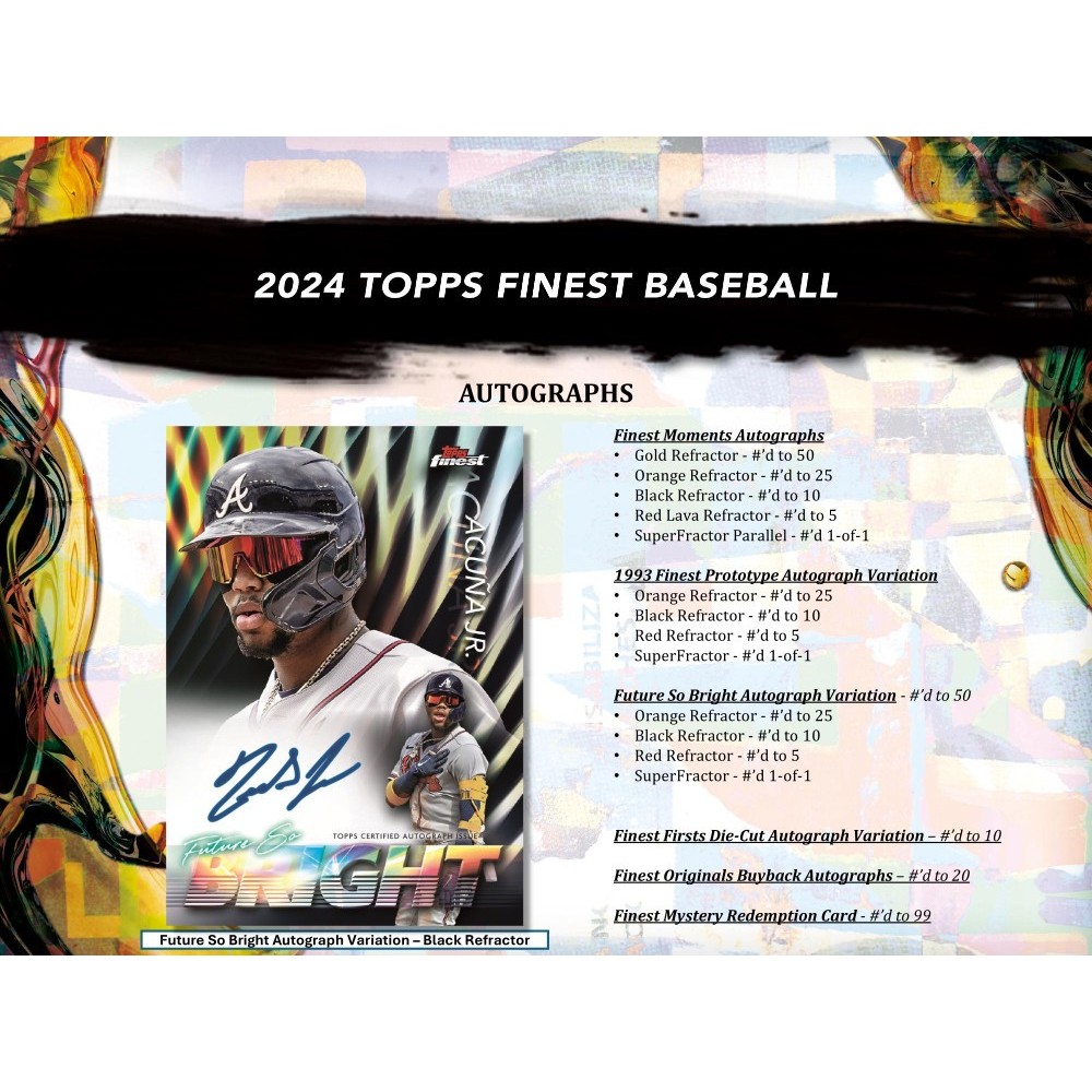 2024 Topps Finest Baseball Hobby Box | Steel City Collectibles