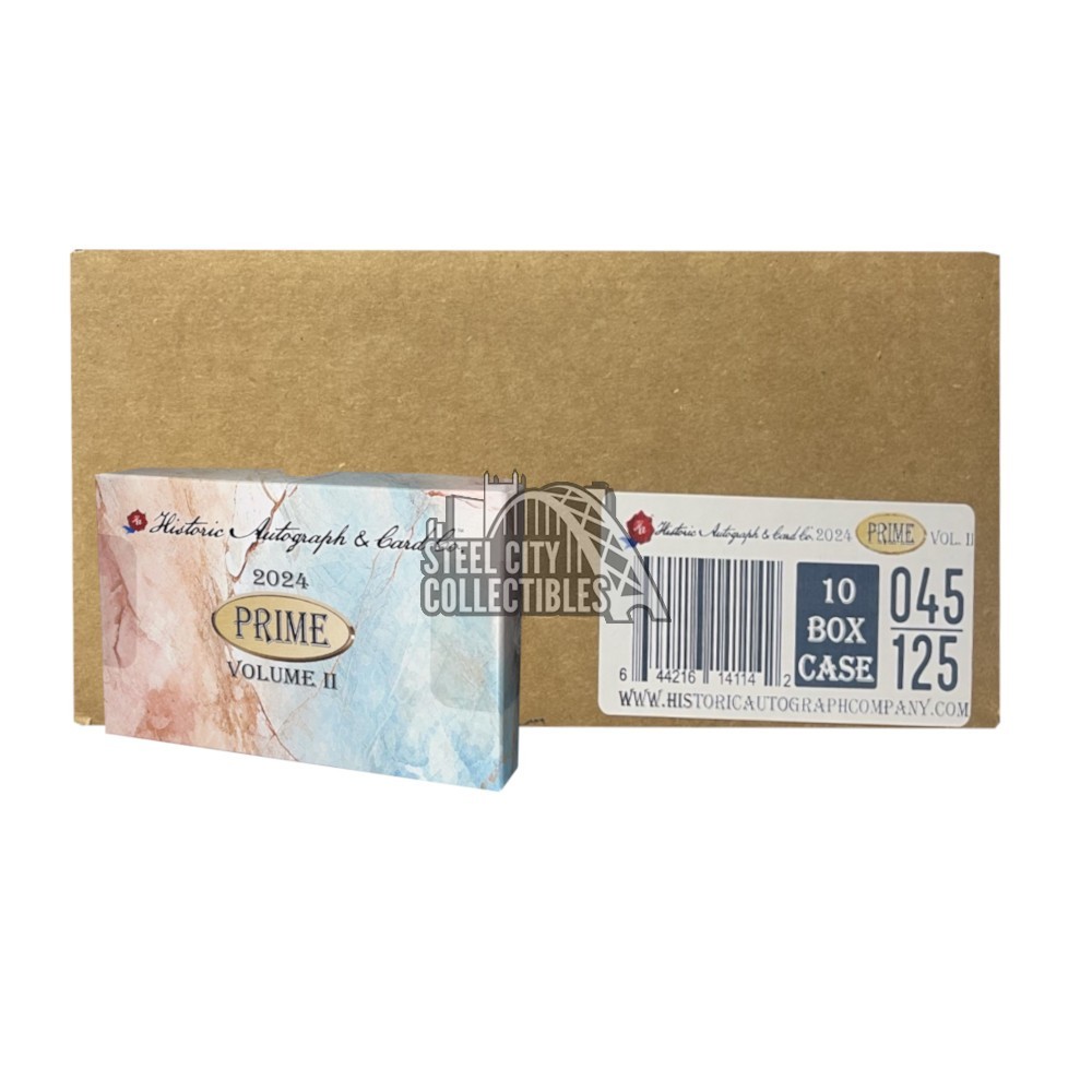2024 Historic Autographs Prime Volume 2 Premium 10-Box Case | Steel ...