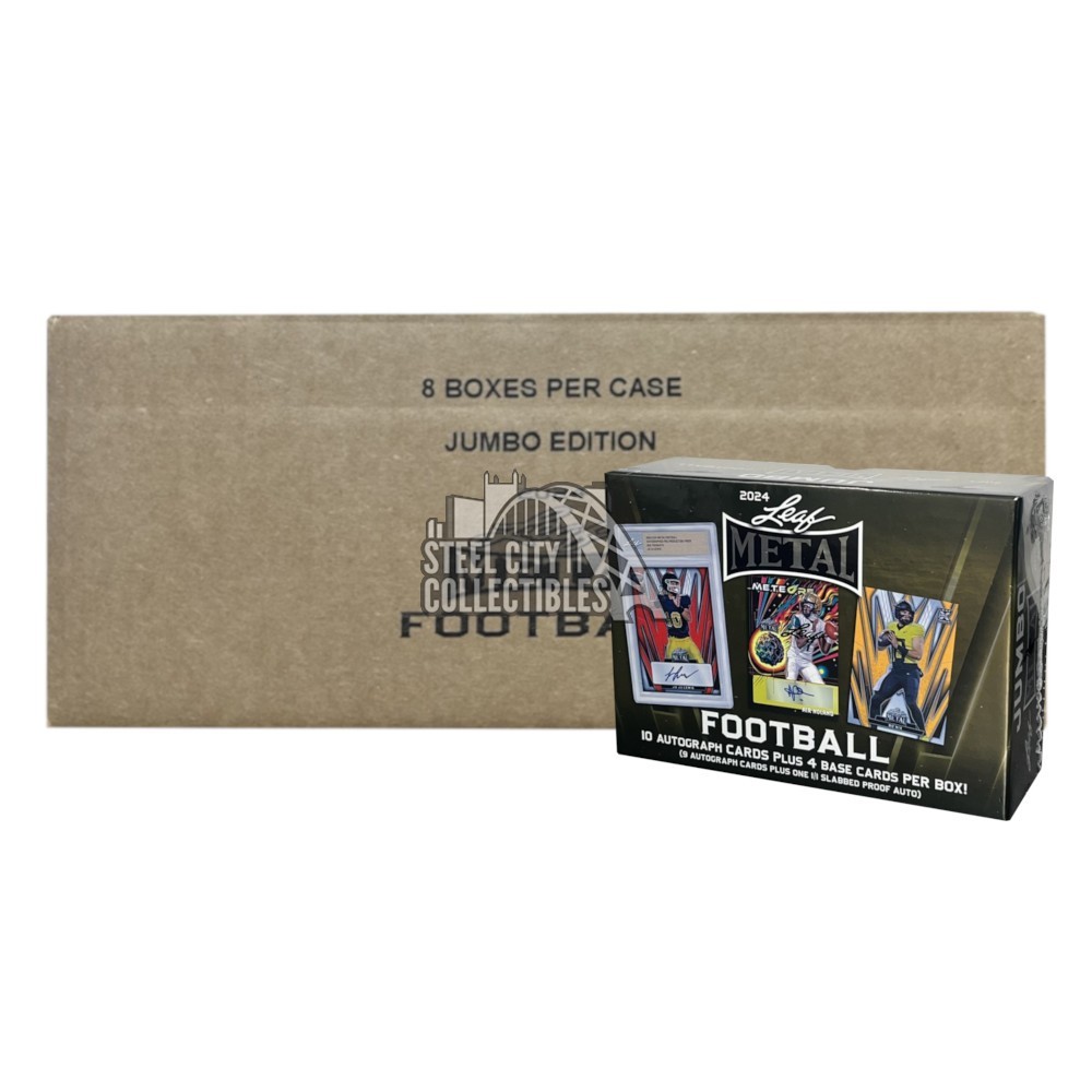 2025 Leaf Metal Football Jumbo 8Box Case Steel City Collectibles