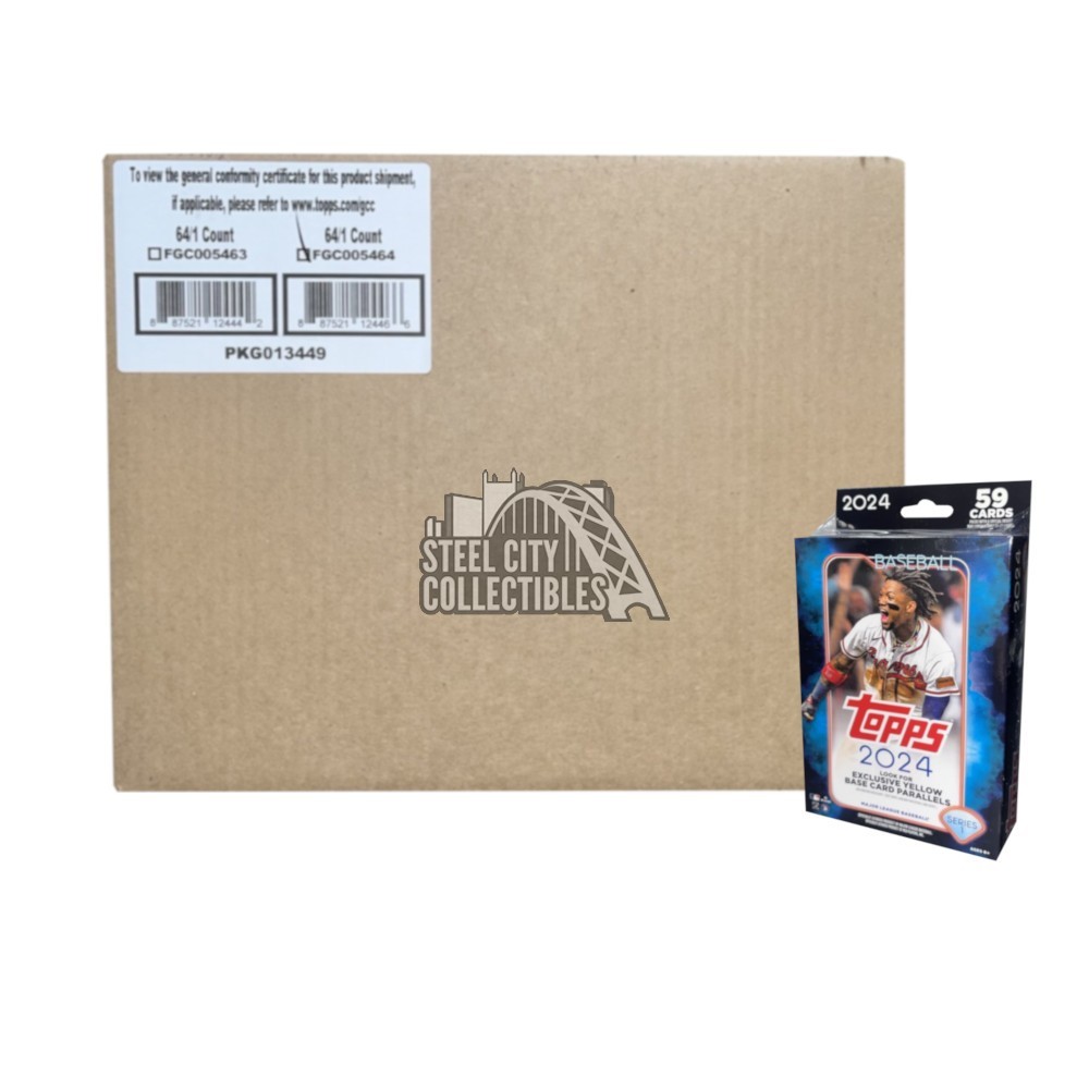 2024 Topps Series 1 Baseball Hanger 64Box Case Steel City Collectibles