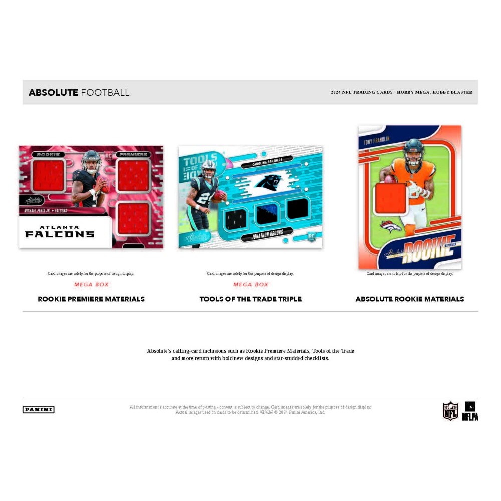 2024 Panini Absolute Football Hobby Blaster 20-Box Case | Steel