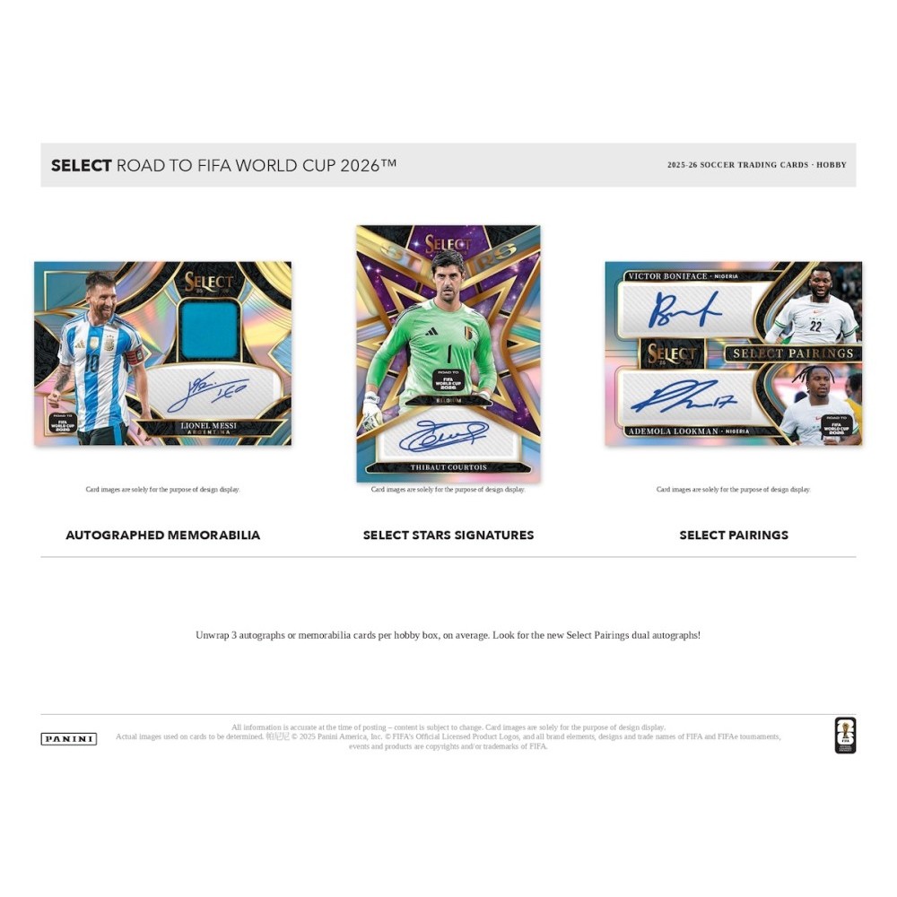 2025-26 Panini Select Road to FIFA World Cup Soccer Hobby Box
