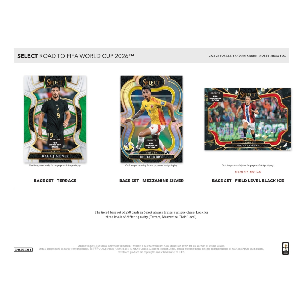 2025-26 Panini Select Road to FIFA World Cup Soccer Hobby Mega Box