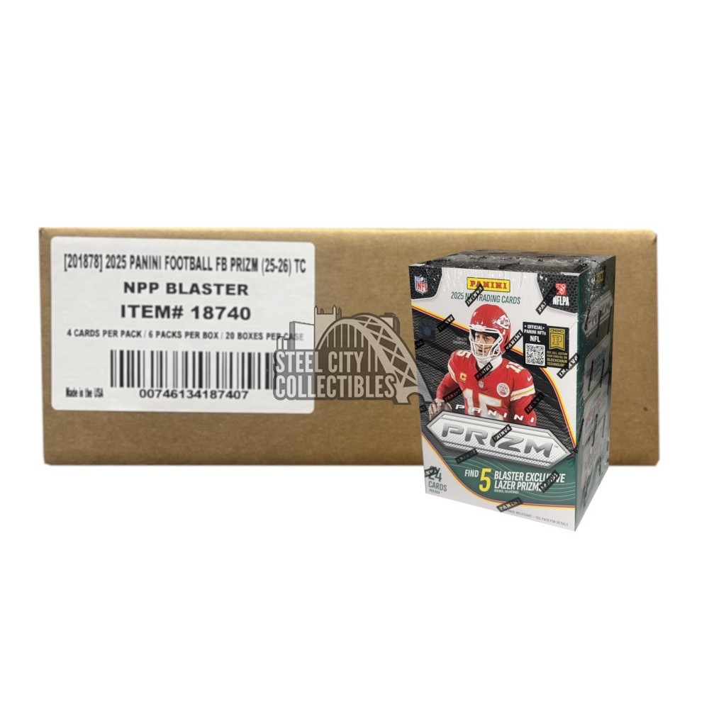 2025 Panini Prizm Football Blaster 20-Box Case (Lazer Prizms