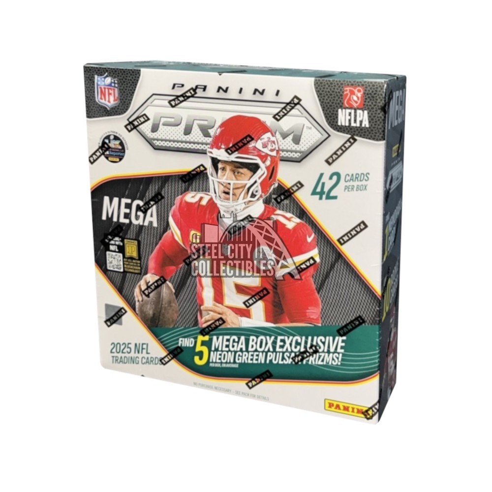 2025 Panini Prizm Football Mega Box (Neon Green Prizms) | Steel