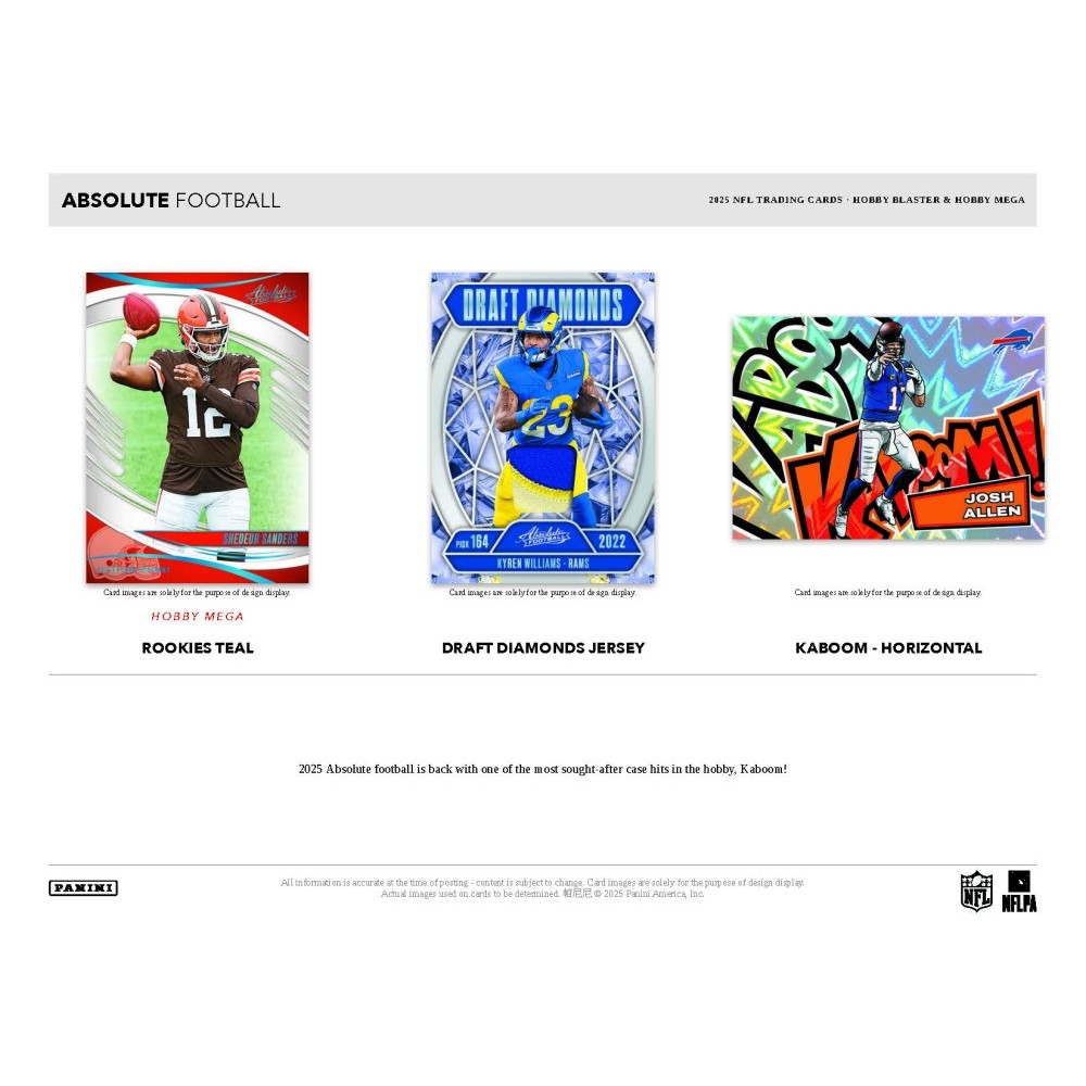 2025 Panini Absolute Football Hobby Mega 20-Box Case | Steel City