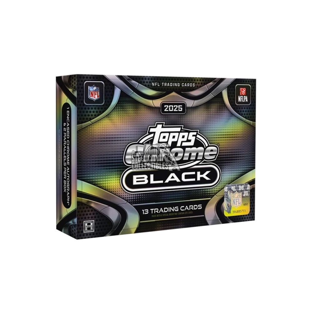 2025 Topps Chrome Black Football Hobby 2-Box Random Division Group